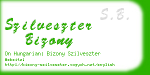 szilveszter bizony business card